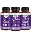Nested Naturals Luna Kräuterschlaf Ergänzung mit Melatonin, Valerian Root, Kamille | 180 Vegan Kapseln (3-Pack) - 60 Kapseln pro Flasche
