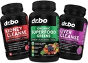 Bio Superfood Greens & Fruit Supplements - Liver Kidney Cleanse Detox Support Supplement - Grüne Veggie Pulver Mischung Gemüse Lebensmittel &amp; helfen Reparatur Nieren, Blasenkontrolle & Harnwege Gesundheit