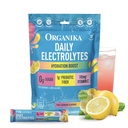 Organika Electrolyte Drink Mix Hydration Powder with Prebiotic Fiber & Vitamin C, 0g Sugar, Pink Lemonade Flavor, 20 Single-Serve sachets