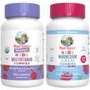 MaryRuth's Gummies for Kids–USDA Organic Multivitamin (Mixed Berry & Cherry), & Magnesium Calm (Hibiscus) | No Gelatin! | Vitamine für Immunität, Gut Health, & Gesamt Wellness | Vegan, Non-GMO