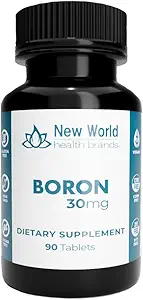 30mg Boron Tabletten - 90 Tabletten | Neue Weltgesundheit Marken | Trace Minerals Ihr Körper braucht, um optimale Gesundheit und Wellness zu erhalten