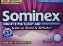 Sominex Night-Time Sleep Aid Tablets, Original Formula, 72 Count (Pack of 3)