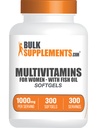 BulkSupplements.com Multivitamin für Damen Softgels - Frauen Multivitamin mit Eisen, Multimineral Supplement, mit Fischöl - Glutenfrei, 1 Softgel pro Servierung, 300 Count (Pack von 1)