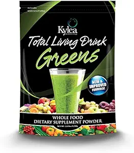 Total Living Drink Greens Superfood Powder - (2.65 lbs Bag, 30 Servierungen, 60 Zutaten) - Enzyme, Antioxidantien, Kräuter, Probiotika, Vitamine und Mineralien.