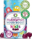 NUTRAMIN Kinder Mood Boost Vegan Vitamin Gummy: Berechnen Magnesium Citrat Ergänzung für Kinder mit Ashwagandha & Vitamin B Complex zu entspannen & Fokus - Zuckerfrei, Allergy-Safe, Non-GMO 90 ct