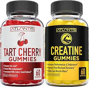 Atlantis Nutrition Tart Cherry 60 Gummi + Creatine 2-Pack (120 Gummi)