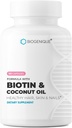 High Potency Biotin Supplement - Vegan Vitamin B7 Formel mit Kreatin und Kokosöl - Gesunder Haut, Nägel & Haar und Keratin Unterstützung - Non-GMO & Gluten Free - 2500 mcg