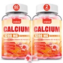 Calcium 1200 mg with Vitamin D3 Supplement for Adults - Calcium Gummies with Vitamin D3 5000IU, K2, B12 for Women Men - Extra Absorption Calcium Citrate - Natural Strawberry Flavor, 120 Gummies