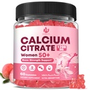 Calcium Citrate with Vitamin D3 Gummies for Women 50 Plus - Bones, Teeth, Immune Support, 1200mg Calcium Citrate Gummies with Vitamin D3 K2, Vegan, Sugar-Free, 60 Count