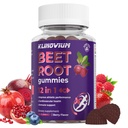 Nitric Oxide Beet Root Gummies 6000MG with Grapeseed Powder, Pomegranate Powder, Glutathione, Vitamin C & B12 – Sugar-Free, Mixed Berry Flavor – 60 Gummies