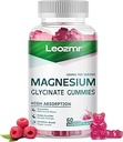 Magnesium Glycinate Gummies 1000mg - Zuckerfreie Magnesium Kaliumergänzung mit Vitamin D, B6, CoQ10 für ruhige Mood & Schlafunterstützung - 60Raspberry Gummies