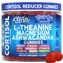 Clean Nutra Cortisol Supplement Gummies L-Theanine Magnesium Ashwagandha Apigenin Vitamin B6 Sleep and Calm Support Lavender Chicory Prebiotic Advanced Gummy Formula