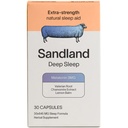 Sandland Deep Sleep with Melatonin, Natural Daily Sleep Supplement, 30 Capsules, 3mg Melatonin, Magnesium, Valerian Root, L-Theanine, Lemon Balm and Chamomile, Made in The USA