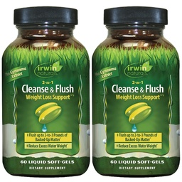 Irwin Naturals 2-in-1 Cleanse & Flush – 60 Liquid Soft-Gels - 2 Pack
