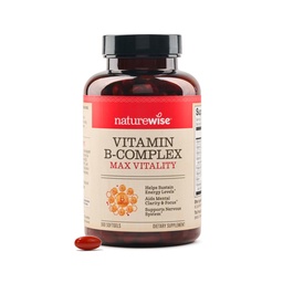 NatureWise Vitamin B Complex for Women and Men - with Folic Acid Biotin B1 B2 B3 B6 B12 - Support Cellular Energy & Mental Clarity - Gluten & Dairy Free, Non-GMO - 360 Softgels[1-Year Supply]