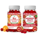 Lunakai Vitamin B12 und Women's Multivitamin Gummis Bundle - 3000mcg Methylcobalamin High Absorption Energy Gummy - 100% täglicher Wert von 16 essentiellen Vitaminen und Minerals Supplement - 30 Tage Versorgung