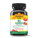 Country Life Vitamin D3 Gummies – 1.000 IU Cholecalciferol, 60 Count – unterstützt Knochen & Immungesundheit – Vegetarisch, Glutenfrei, Erdbeere & Orange Flavors – Pectin-basiert, keine künstlichen Süßungsmittel
