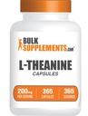 BulkSupplements.com L-Theanin Kapseln - L-Theanin Supplement, L-Theanin 200mg, Theanin Pillen - Amino Amino Supplement, Glutenfrei - 1 Theanin Kapsel pro Portion, 365 Kapseln
