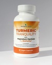 Turmeric Tranquility Turmeric Curcumin & Magnesium Glycinate with BioPerine – Support for Stress Relief, Sleep, Heart Health, Muscles, Metabolism, and Joint Health* - High Absorption - 90 Capsules (1)