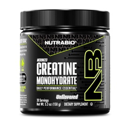 NutraBio Pure Micronized Creatine Monohydrate Powder Supplement, Unflavored, (150 g) - Unterstützt Bulk Muscle Energy, Recovery, and Strength - HPLC Getestete Creatine Powder Supplement für Männer und Frauen