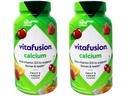 VitaFusion Kalzium 500 mg Nahrungsergänzungsmittel Gummi Natürliche Frucht und Creme Aromen - 100 ct, Packung von 2