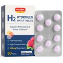 Molecular H2 Hydrogen Water Tablets - 12 PPM Hydrogen Tablets for Drinking Water with Magnesium, Rich in Antioxidants, Mental & Cognitive Function, Cellular Health, Recovery Energy (Raspberry)