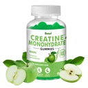 Creatine Monohydrate Gummies 5g,Sugar Free Pre Workout Gummies for Women&Men,Creatine Supplement Chews for Muscle Strength,Muscle Builder,Energy Boost,Green Apple