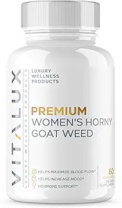 VITALUX || #1 Bewertete Premium Damen 9-in-1 Horny Ziegenkraut || Weibliche Gesundheit, Stimmung, Optimieren Sie den Blutfluss | Ultra dosed Formel w/ 8 Leistungsstarke Inhaltsstoffe | 3. Partei getestet + USA Made - 60 Kapseln
