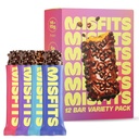 Misfits Protein Bars - High Protein Candy Bars | Gluten Free Plant Based, Low Sugar & Carb, High Fiber Snacks | Variety Pack von 12 (4 Flavors)