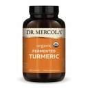Dr. Mercola Organic Fermented Turmeric - 370 mg Fermented Turmeric - High-Bioavailability Curcuminoids - USDA Organic, Non-GMO, Gluten-Free & Soy-Free - 180 Kapseln (90 Portionen)