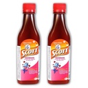 Emulsion de Scott Aceite de hígado de bacalao sabor Cereza - pack de 2 de 6.1 fl oz - 180 ml - Suplemento dietético para niños con vitamina A y calcio.