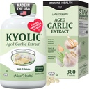 Maxi Health Kyolic Organic Knoblauch Supplement - Kosher Knoblauch Tabletten mit Kyolic Aged Knoblauch Extrakt für Immununterstützung - Vegetarische Knoblauch Pillen (360 Count)