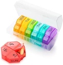 Wöchentliche Pille Organizer 4 Mal am Tag, große Pille Box 7 Tag tägliche Pille Fall mit 28 Extra große Komponenten Portable Reise Pille Container große Medizin Organizer für Nahrungsergänzung Vitamin (Weiß)