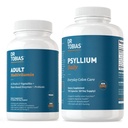 Dr. Tobias Adult Multivitamin & Psyllium Daily unterstützt Energie, Immunität & Gesunde Bowel-Bewegungen mit 42 Früchten & Vegatables, Psllium Husk, Bentonite Clay, Flaxseed & Natural Ingredients