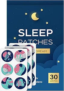 Schlafaufnäher, 30 Pack Aufgerüstete Tiefschlafaufnäher für Erwachsene, All Natural Deep Patch, Quick Acting Ingredients, für Männer und Frauen, einfach zu bedienen, dass Letzte Nacht - Blau - 23