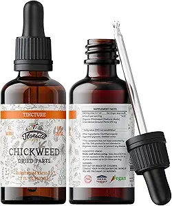 Chickweed Tincture, Organic Chickweed Extract (Stellaria Media) Getrocknete Kräuter, Chickweed Supplement