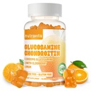 Nutravita Glucosamine Chondroitin Gummis mit MSM & Elderberry Extra Strength - Joint Support, Antioxidant Immun Support Supplement für Erwachsene, Männer & Frauen.60 Orangenkäse
