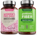 Vitamin Bounty Women's Probiotic & Prebiotic Bundle: Vaginal & Digestive Health Support, pH Balance mit Cranberry, Ashwagandha, Delayed-Release Kapseln