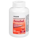 Major FeroSul - Eisensulfat 325 mg Tabletten - Eisen Beilage für Damen und Herren - Speziell beschichtete Easy-to-Swallow Tabletten - Rot - 1000 Graf