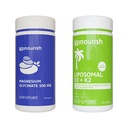 UpNourish Magnesium Glycinate and Liposomal Vitamin D3 K2 Bundle