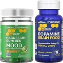 NATURAL STACKS Mood Magnesium Gummis + Dopamine Brain Food Bundle - Fokus & Stimmungsunterstützung* - 90 Gesamtstücke