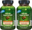 Irwin Naturals Only One Liquid-Gel Multi with Iron – 60 Liquid Soft-Gels – Complete Daily Nutrient Support - 2 Pack