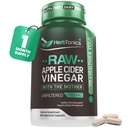 Herbtonics Raw Apple Cider Vinegar Capsules 1500mg with The Mother | Unfiltered ACV Pills for Bloating Relief, Digestion, Metabolism & Weight Support | 60 Vegan Capsules (1 Month Supply)