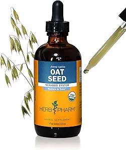 Herb Pharm Certified Organic Oat Seed Liquid Extract für Nervous System Support - 4 Unze