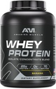 Erstaunliches Muskel 100 % Whey Protein Pulver * Fortgeschrittene Formel mit Whey Protein Isolat als primäres Ingredient zusammen mit Ultragefiltertem Whey Protein Konzentrat (Banana, 5 Lb)