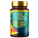 AJS Sea Moss Capsules 3200mg, Himalayan Shilajit 1000mg mit schwarzem Samenöl, Ashwagandha, Turmeric, Bladderwrack, Burdock, Vitamine, Berberine, Lion’s Mane Mushroom, Elderberry- 90 Caps