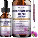 Leberreiniger-Reparaturflüssigkeit,1100mg Milchdistel-Ergänzung Dandelion Root und 16+ Kräuter für Leberunterstützung Active Liver Health Formula No Sugar Vegan Non-GMO und All-Natural