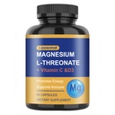 Magnesium L-Threonate Supplement 2000mg,Liposomal Magnesium Threonate High Absorption for Energy &Immune,Vegan, Non-GMO,60 Capsules(Pack of 1)