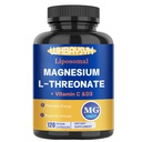 Magnesium L-Threonate Supplement 2000mg,Liposomal Magnesium Threonate High Absorption for Energy &Immune,Vegan, Non-GMO,120 Capsules(Pack of 1)