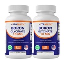 Vitamatic Chelated Boron (as Glycinate) 10mg 240 Tablets - Supports Hormone Balance, Bone Health & Connective Tissue- 2 Pack